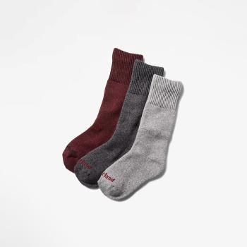 Three Pair Pack Marled Crew Socks Gift Box – M