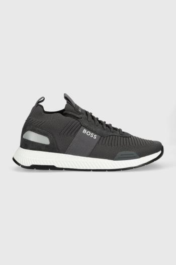 Sneakers boty BOSS Titanium šedá barva, 50470596
