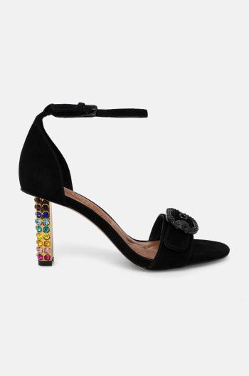 Semišové sandály Kurt Geiger London Mayfari High Sandal černá barva, 2656709209