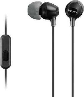 Špuntová sluchátka Sony MDR-EX15AP MDREX15APB.CE7, černá