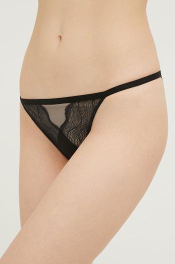 Kalhotky brazilky Calvin Klein Underwear černá barva, průhledné