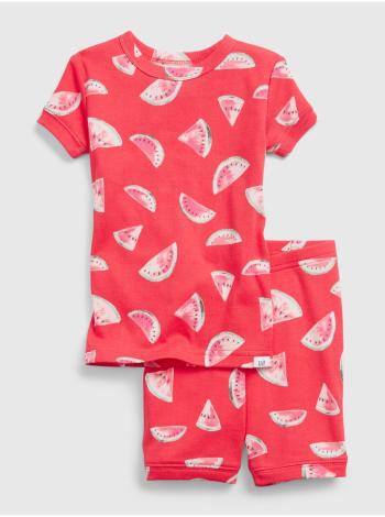 Oranžové klučičí dětské pyžamo meloun print two-peace sleepwear