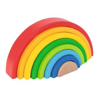 Dřevěné stavební kostky Eichhorn Rainbow