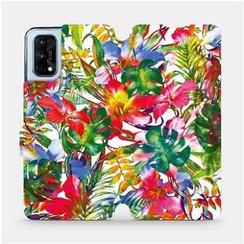 Flipové pouzdro na mobil Realme 7 Pro - MG07S Pestrobarevné květy a listy (5903516586240)