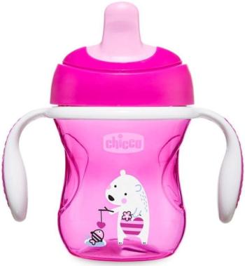 Chicco Hrneček Training s držadly 200 ml růžový