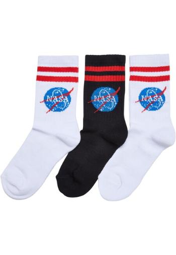 Mr. Tee NASA Insignia Socks Kids 3-Pack white/black - 27–30