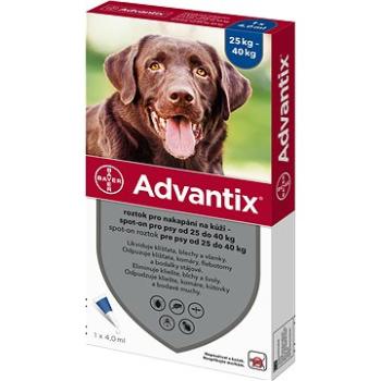 Advantix roztok pro nakapání na kůži – spot-on pro psy 25 kg - 40 kg (4007221037712)