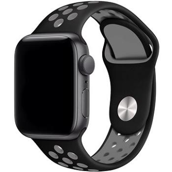 Eternico Sporty pro Apple Watch 38mm / 40mm / 41mm  Elephant Gray and Black     (AET-AWSP-GraBl-38)