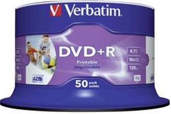 DVD+R 4.7 GB Verbatim 43512, s potiskem, 50 ks, vřeteno