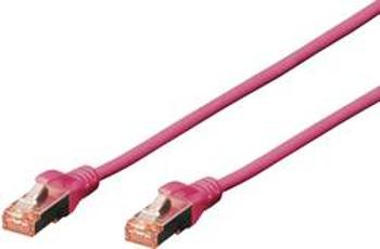 Síťový kabel RJ45 Digitus DK-1644-010/MG, CAT 6, S/FTP, 1.00 m, purpurová