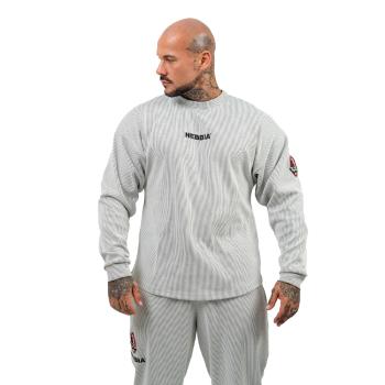 Mikina bez kapuce Nebbia Signature 703  Light Grey  XL