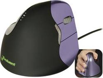 Optická Wi-Fi myš Evoluent Vertical Mouse 4 VM4S VM4S, ergonomická, černá, fialová