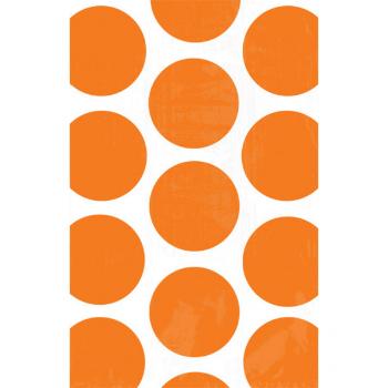 Amscan Papírové sáčky puntíkované - oranžové 10 ks