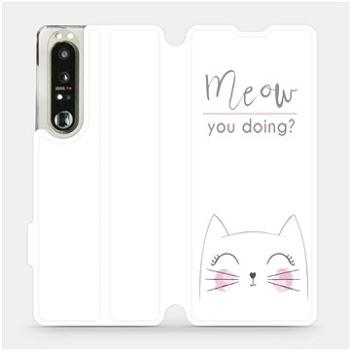 Flip pouzdro na mobil Sony Xperia 1 III - M098P Meow you doing? (5903516725649)