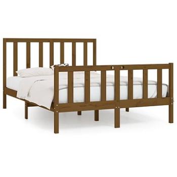 Rám postele medově hnědý masivní dřevo 160 × 200 cm, 3106846 (3106846)
