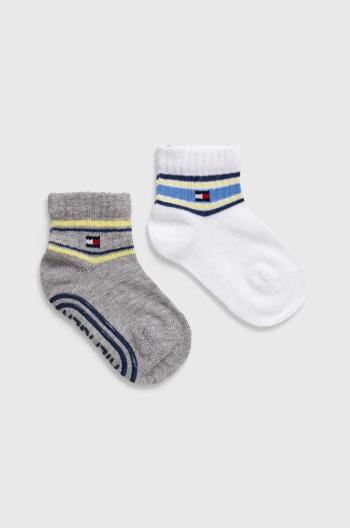 Dětské ponožky Tommy Hilfiger 2-pack šedá barva