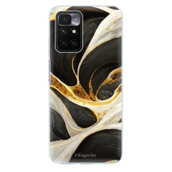 Odolné silikonové pouzdro iSaprio - Black and Gold - Xiaomi Redmi 10