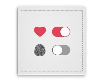 Fotoobraz 40x40 cm love ON brain OFF