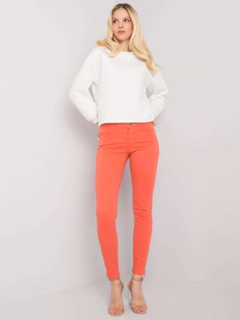Světle oranžové dámské skinny kalhoty RS-SP-77302.55P-orange Velikost: 40