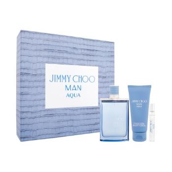 Jimmy Choo Jimmy Choo Man Aqua dárková kazeta toaletní voda 100 ml + toaletní voda 7,5 ml + sprchový gel 100 ml pro muže