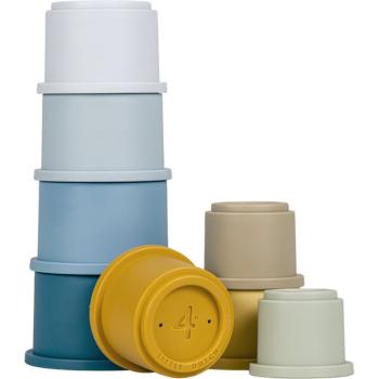 Little Dutch Stacking Cups stohovací kelímky Blue 8 ks