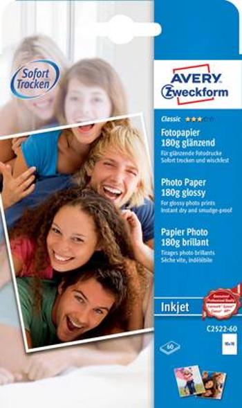 Fotopapír Avery-Zweckform Classic Inkjet C522-60, 10 x 15, 180 g/m², 60 listů