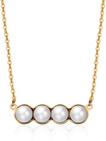 S`Agapõ Pozlacený náhrdelník s perličkami Marylin SMY02