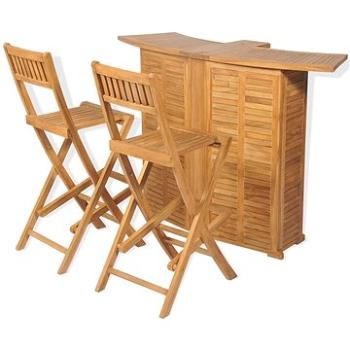 3dílný bistro set se skládacími židlemi masivní teakové dřevo 43805 43805 (43805)