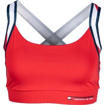 Tommy Hilfiger TAPE BRA MEDIUM IMPACT Dámská sportovní podprsenka, červená, velikost XS