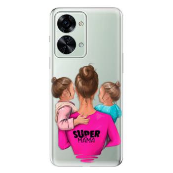 Odolné silikonové pouzdro iSaprio - Super Mama - Two Girls - OnePlus Nord 2T 5G