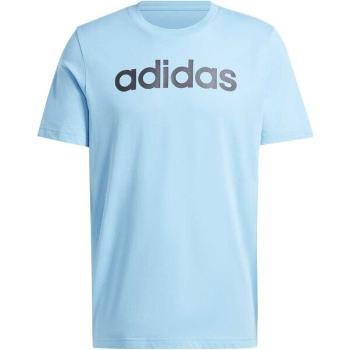 adidas ESSENTIALS SINGLE JERSEY LINEAR Pánské tričko, světle modrá, velikost