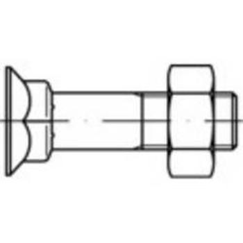 Zápustné šrouby se čtyřhranem TOOLCRAFT 111776, N/A, M8, 35 mm, ocel, 200 ks