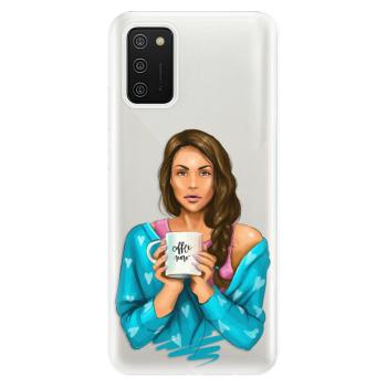 Odolné silikonové pouzdro iSaprio - Coffe Now - Brunette - Samsung Galaxy A02s