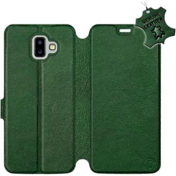 Flip pouzdro na mobil Samsung Galaxy J6 Plus 2018 - Zelené - kožené -   Green Leather (5903226527434)