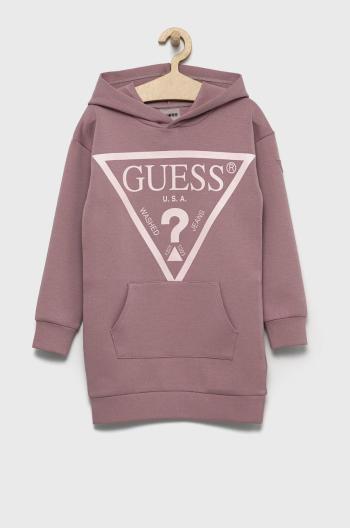 Dívčí šaty Guess fialová barva, mini