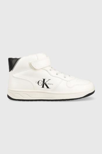 Dětské sneakers boty Calvin Klein Jeans bílá barva