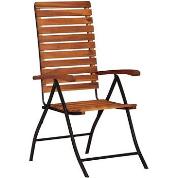 2 ks polohovatelné zahradní židle masivní akáciové dřevo (44391)
