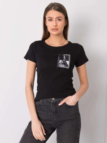 ČERNÉ DÁMSKÉ TRIČKO PARIS NM-TS-NG2020.93-BLACK Velikost: L/XL