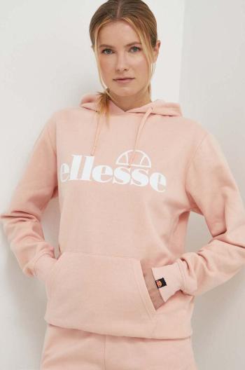 Mikina Ellesse Lyara OH Hoody dámská, růžová barva, s kapucí, s potiskem, SGP16455