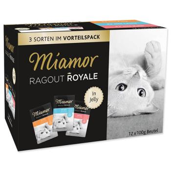 Kapsičky MIAMOR Ragout Royale krůta, losos, telecí v želé multipack - KARTON (4ks) 1200 g