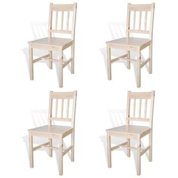 Jídelní židle 4 ks borové dřevo (241515)