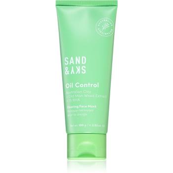 Sand & Sky Oil Control Clearing Face Mask normalizující hloubkově čisticí maska pro mastnou a problematickou pleť 100 g