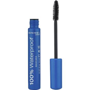 Rimmel 100 % Waterproof voděodolná řasenka odstín 001 Black Black 8 ml