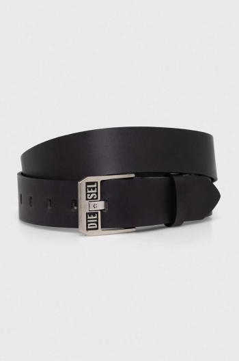 Kožený pásek Diesel LOGO BLUESTAR II BELT pánský, černá barva, X08880.P1913