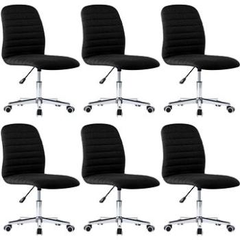 Jídelní židle 6 ks černé textil (3056546)