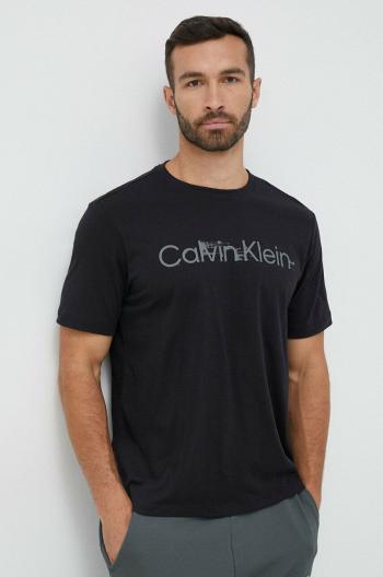 Sportovní tričko Calvin Klein Performance Essentials černá barva, s potiskem