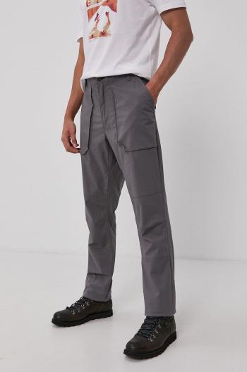 Kalhoty Columbia pánské, šedá barva, jednoduché