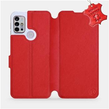 Kožené flip pouzdro na mobil Motorola Moto G10 - Červené -  Red Leather (5903516683857)