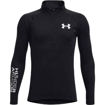 Under Armour TECH BL 1/2 ZIP Chlapecké tričko, černá, velikost