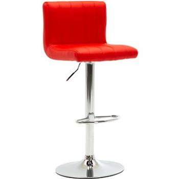 Barová stolička červená umělá kůže (249734)